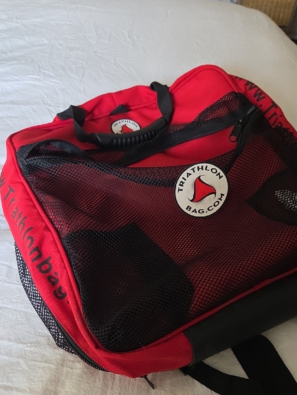 Triathlon Bag Co. Red Mesh Gear Bag Unisex